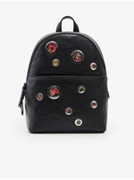 Black Desigual Titanica Mocbasa Mini Women's Patterned Backpack - Womens