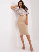 Beige two-piece casual set