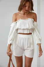 Women's summer set blouse and shorts ekri