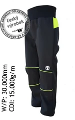 Children's softshell pants - black-reflective yellow