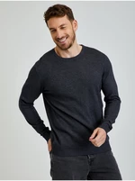 Dark gray basic sweater Jack & Jones Emil - Men