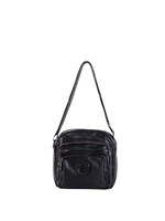 Women's Black Crossbody Messenger Handbag