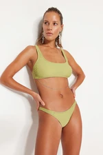 Trendyol Normal Leg Bikini Bottom with Green Bead Accessory