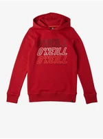 ONeill Červená holčičí mikina s kapucí O'Neill All Year Sweat - Holky
