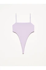 Dilvin 3782 Corduroy Bodysuit Lilac