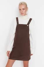 Trendyol Brown Mini Woven Gilet Woven Dress