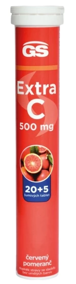 GS Extra C 500 20+5 šumivých tablet červený pomeranč