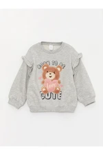 LC Waikiki Crew Neck Printed Sweatshirt for Baby Girl