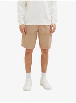 Light Brown Men's Shorts with Tom Tailor Pockets - Men