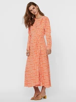 AWARE by VERO MODA Orange patterned maxi-dresses VERO MODA Hanna - Women