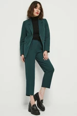 Kalhoty Medicine dámské, zelená barva, střih chinos, high waist