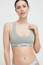 Podprsenka Calvin Klein Underwear zelená farba, jednofarebný