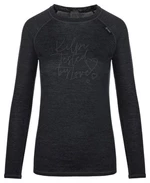 Women's woolen thermal T-shirt KILPI MAVORA TOP-W black