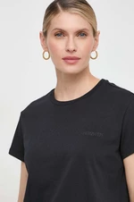 Bavlnené tričko Patrizia Pepe dámsky, čierna farba, 2M4373 J111