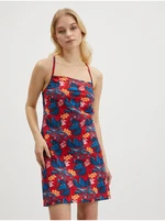 Tommy Hilfiger Jeans Šaty - TJW PRINTED TIE BACK MINI DRESS červené Tommy Hilfiger Jeans Šaty - TJW PRINTED TIE BACK MINI DRESS červené