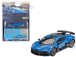 Bugatti Divo Blu Bugatti Blue with Carbon Top Limited Edition to 3600 pieces Worldwide 1/64 Diecast Model Car by True Scale Miniatures