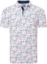 Footjoy Golf Course Doodle Blanco XL Camiseta polo