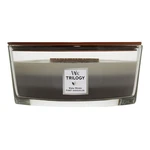 WoodWick Vonná svíčka loď Trilogy Warm Woods 453 g