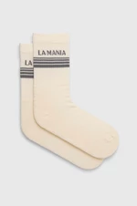 Ponožky La Mania dámske, béžová farba, SOCKS.6