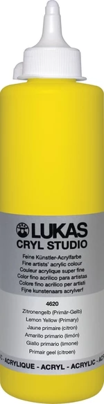 Lukas Cryl Studio Acrylic Paint 500 ml Lemon Yellow (Primary) Pintura acrílica