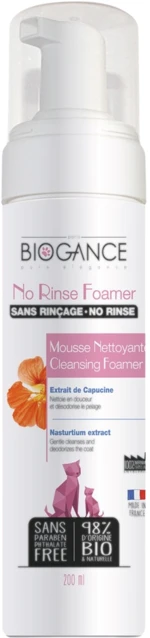 BIOGANCE No rinse foamer cat, Penový šampón pre mačky 200 ml