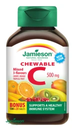 JAMIESON Vitamín C 500 mg mix príchutí 120 tabliet