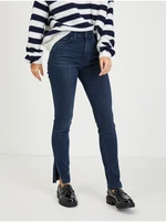 Tmavě modré dámské skinny fit džíny s rozparky Guess 1981 - Dámské Tmavě modré dámské skinny fit džíny s rozparky Guess 1981 - Dámské