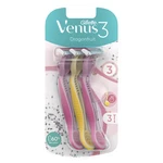 Gillette Jednorazové dámske holiace strojčeky Venus 3 Dragonfruit 3 ks