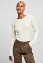Women's ribbed knit with long sleeves whitesand