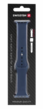 Silikonový řemínek Swissten pro Apple Watch 38-40, modrá