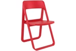 Záhradná stolička skladacia Dekorhome Červená,Záhradná stolička skladacia Dekorhome Červená