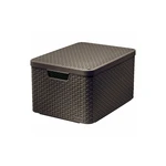 Ciemnobrązowy plastikowy pojemnik z pokrywką 33x44,5x25 cm Style – Curver