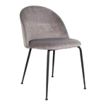 Jasnoszare aksamitne krzesła zestaw 2 szt. Geneve – House Nordic