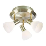 Biała lampa wisząca z detalem w kolorze złota Markslöjd Vero, ø 33 cm