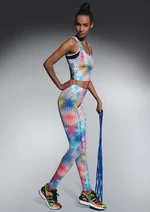 Bas Bleu Legginsy sportowe TESSERA 90 modelujące z kolorowym printem