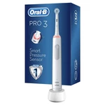 Zubná kefka Oral-B PRO 3 3000 Sensitive Clean White zubná kefka • oscilačno-rotačný 3D systém čistenia • 3 čistiace programy • zvukový a vizuálny senz