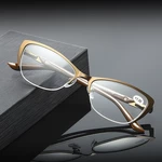 Jassy Men's Casual Metal Comfortable Blue Light Blocking HD Optical Reading Glasses