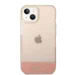 Zadní kryt Guess PC/TPU Camera Outline Translucent pro Apple iPhone 14 Plus, růžová