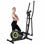 Doufit Magnetic Elliptical Machine Exercise Trainer with 8 Levels Adjustable Resistance and LCD Monitor for Home Gym Car