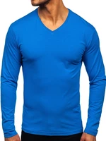 Bluză cu decolteu albastră Bolf 172008