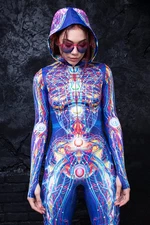 Sexy Rave Bodysuit Women - Psychedelic Clothing Women - Festival Rave Outfits