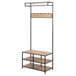Předsíňový set Benato (77x185x40 cm, 3x police, dub)