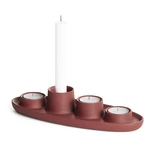 Svietnik vo vínovočervenej farbe EMKO Aye Aye Four Candles