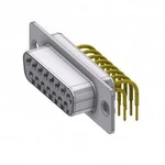 D-SUB zásuvka Deltron Connectors 90 °, pólů 15, pájené, piny, 1 ks