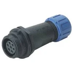 Kulatý konektor série DELKSP1310 Deltron Connectors DELKSP1311/S5I, kulatý konektor DIN, Provedení konektoru: zásuvka, rovná IP68, nylon 6.6 UL 94V-0,