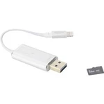 Čtečka karet pro smartphony a tablety s konektorem Apple Lightning pro iPhone/iPad ednet Smart Memory, stříbrná