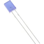 LED s vývody HuiYuan 2534B2D-KHA-A, typ čočky hranatý, 2 x 5 mm, 120 °, 20 mA, modrá