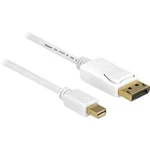 DisplayPort kabel Delock [1x mini DisplayPort zástrčka - 1x zástrčka DisplayPort] bílá 3.00 m
