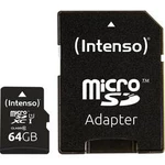 Paměťová karta microSDXC, 64 GB, Intenso Professional, Class 10, UHS-I, vč. SD adaptéru