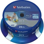 Blu-ray BD-R SL 25 GB Verbatim vřeteno, 43811, s potiskem, vrstva proti poškrábání, 25 ks